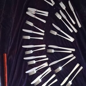 Prestige Silver Plate Vintage Prestine Forks and Knife  Set Lot 2